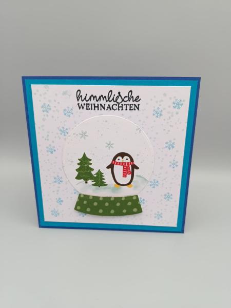 Weihnachtskarte "Himmlischer Pinguin"